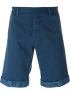 Etro Chino Shorts, Men's, Size: 48, Blue, Cotton/spandex/elastane