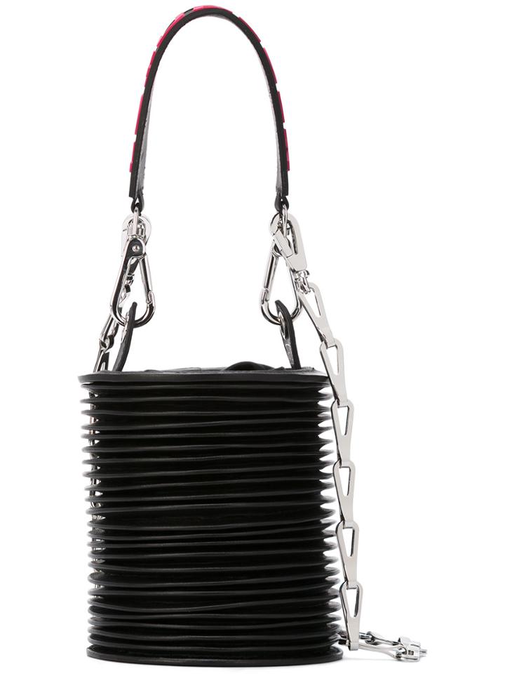 Paco Rabanne Ruffled Cone Tote - Black