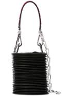 Paco Rabanne Ruffled Cone Tote - Black
