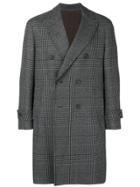 Dell'oglio Double-breasted Houndstooth Coat - Grey