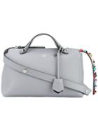 Fendi By The Way Shoulder Bag, Women's, Grey, Leather/cotton