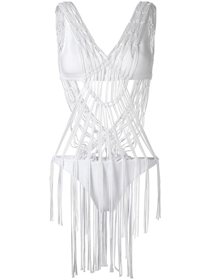 Amir Slama Strappy Swimsuit - White