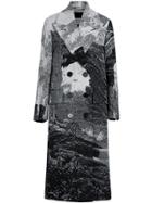 Burberry Dreamscape Wool Jacquard Double-breasted Coat - Black