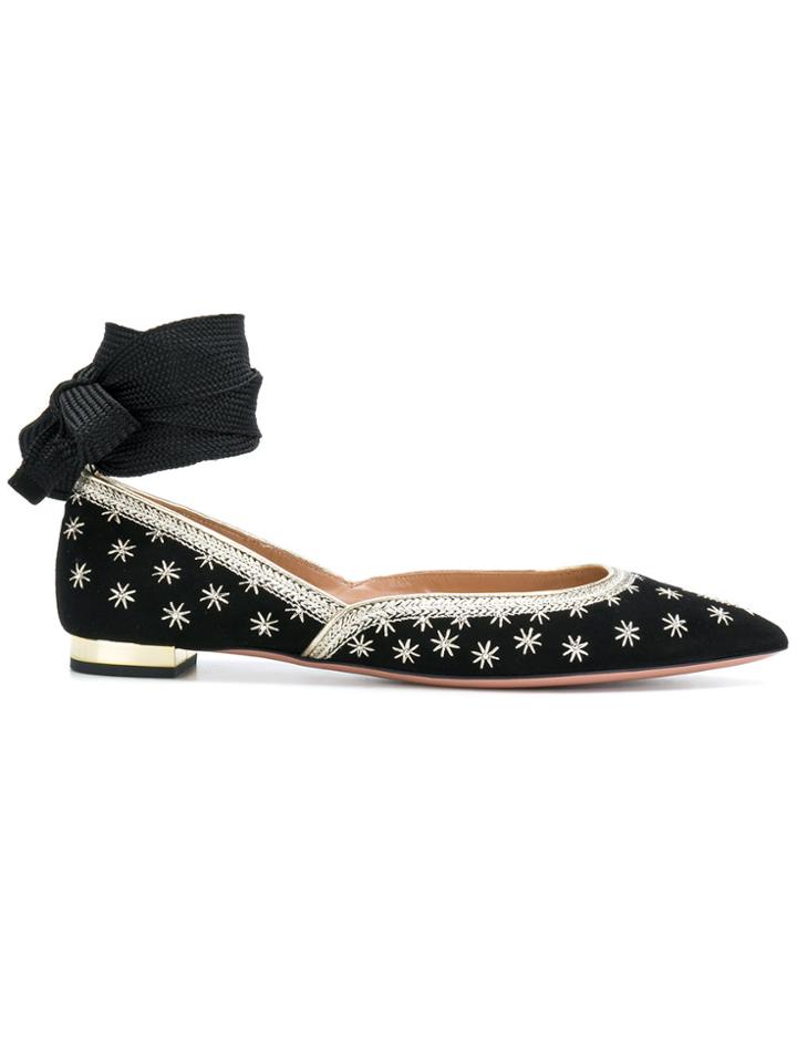 Aquazzura Blifla Ballerina Shoes - Black