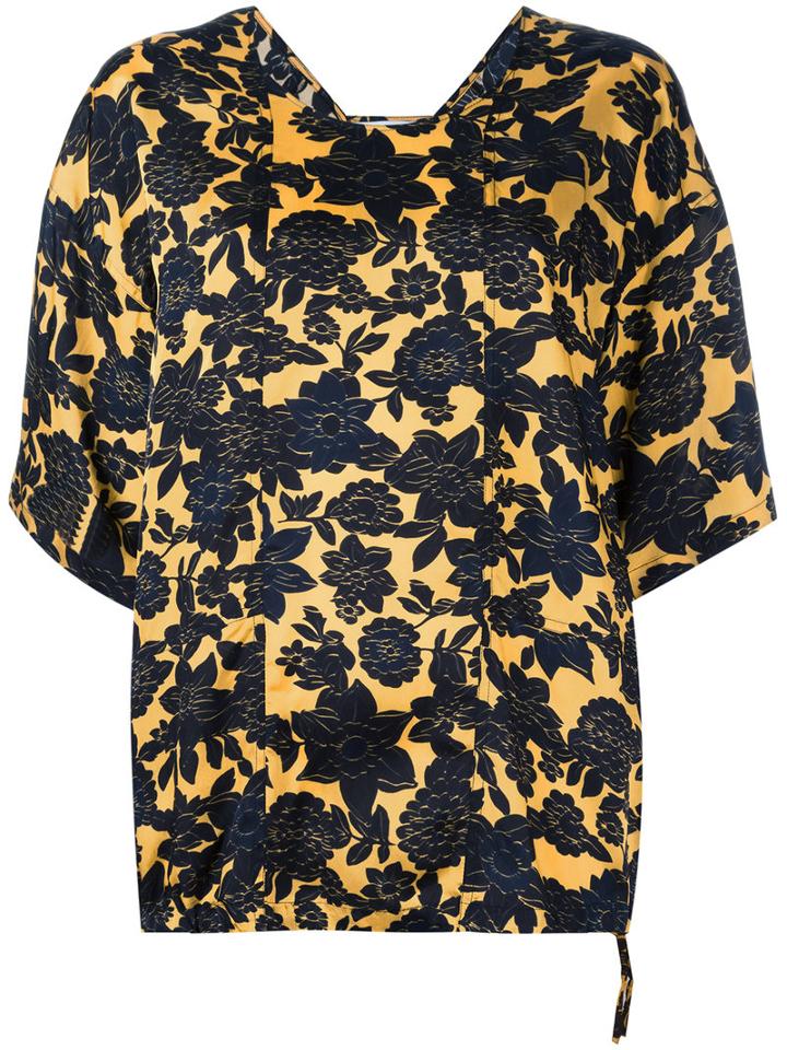 Christian Wijnants - Tobin Top - Women - Cupro/viscose - 40, Yellow/orange, Cupro/viscose