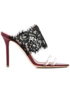 Malone Souliers Sanaa Lace-panelled Sandals - Black