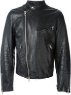 Diesel Black Gold Leather Jacket, Men's, Size: 46, Lamb Skin/cotton/rayon