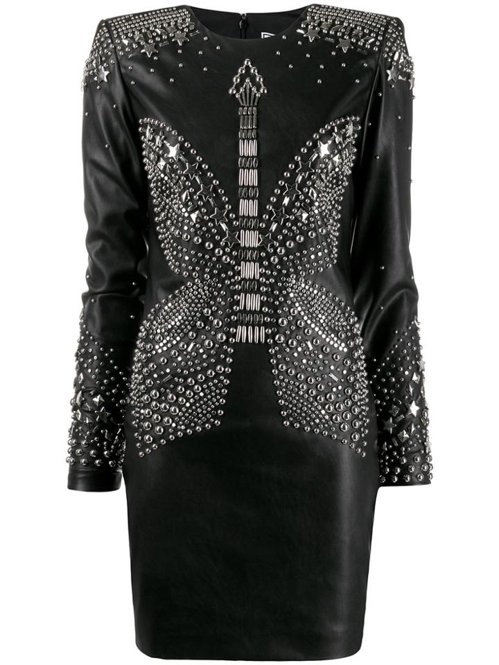 Redemption Butterfly Patterned Mini Dress - Black