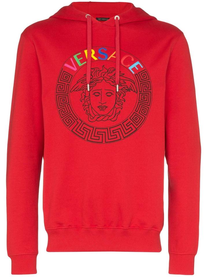 Versace Medusa Logo-print Hoodie - Red