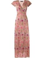 Cecilia Prado Floral Long Knitted Dress, Women's, Size: P, Pink/purple, Lurex/viscose