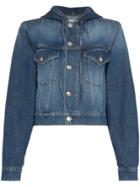 Ganni Denim Hooded Jacket - Blue