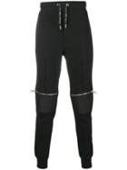 Les Hommes Urban Zipped Knee Track Pants - Black