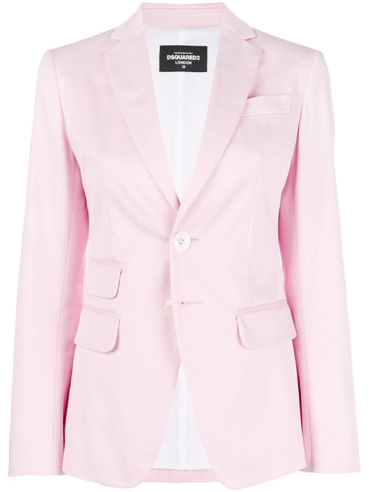 Dsquared2 Classic Single-breasted Blazer - Pink & Purple