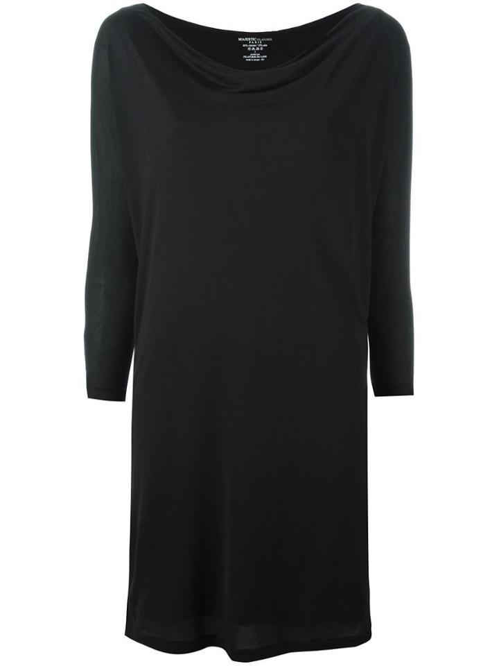 Majestic Filatures Longsleeved Fitted Dress - Black