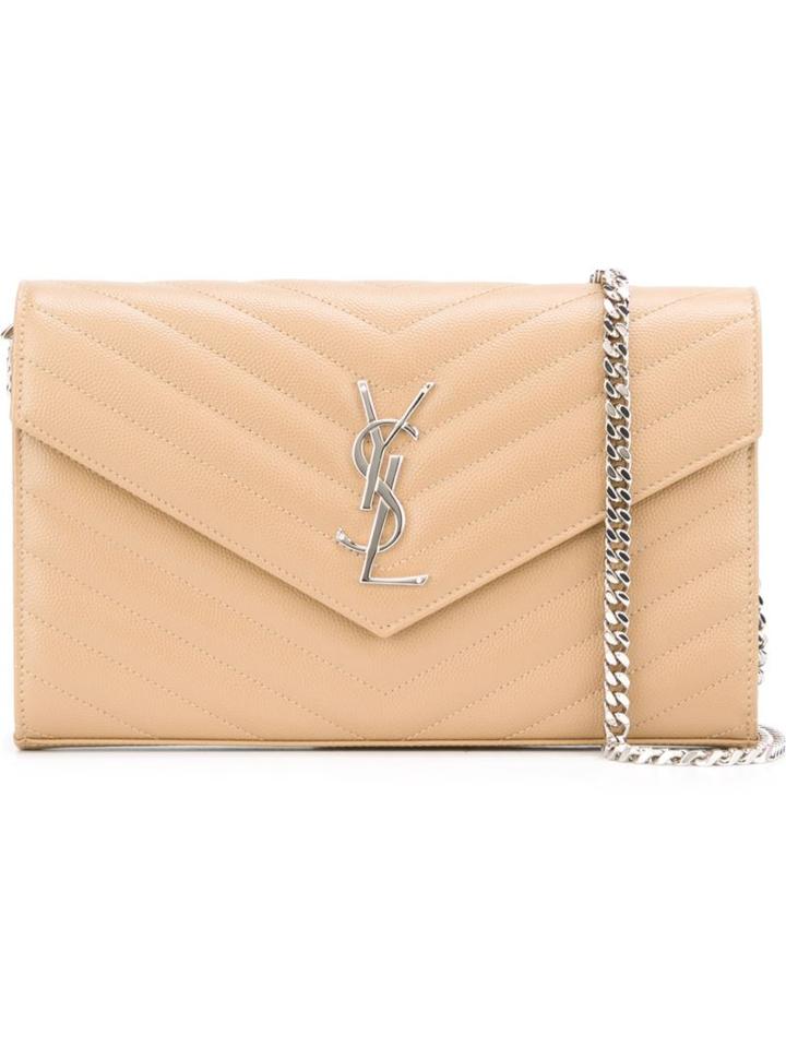 Saint Laurent 'monogram' Satchel, Women's, Nude/neutrals