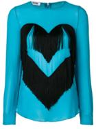 Moschino Vintage Fringed Heart Blouse - Blue