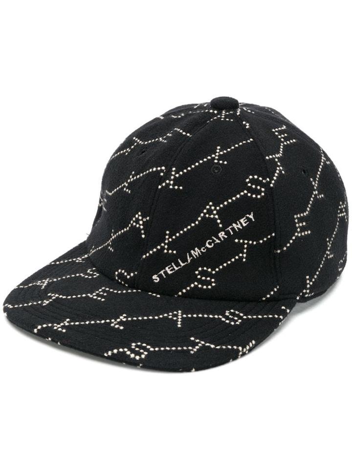 Stella Mccartney Logo Embroidered Baseball Cap - Black