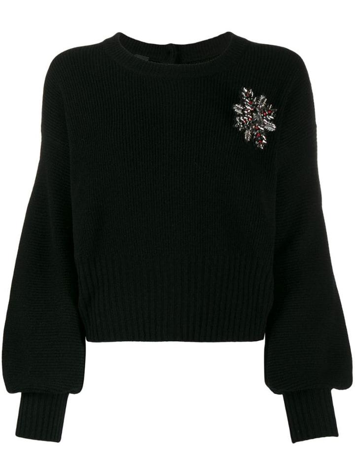 Pinko Balloon Sleeve Jumper - Black