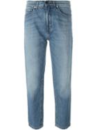 Victoria Victoria Beckham Straight Leg Cropped Jeans, Women's, Size: 28, Blue, Cotton