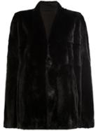 32 Paradis Sprung Frères Sun Coat, Women's, Size: Large, Black, Mink Fur