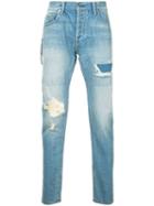 Mr. Completely - Stonewashed Distressed Jeans - Men - Cotton - 34, Blue, Cotton