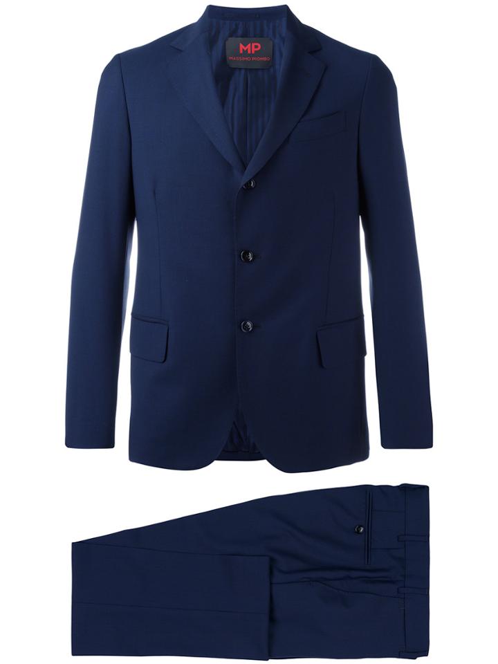 Mp Massimo Piombo Single-breasted Two-piece Suit - Blue