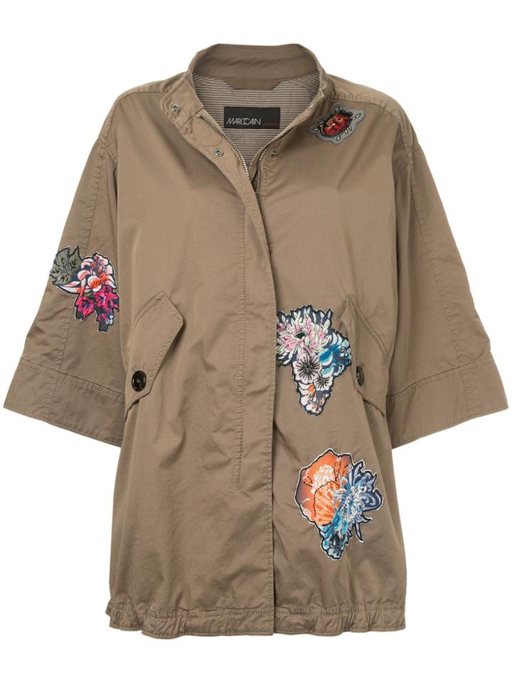 Marc Cain Patch Detail Oversized Jacket - Brown