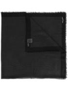 Saint Laurent Large Polka Dot Scarf, Women's, Black, Silk/cashmere