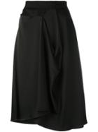Chalayan Enveloped Skirt, Women's, Size: 44, Black, Acetate/viscose