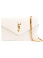 Saint Laurent 'monogram' Shoulder Bag, Women's, White, Leather