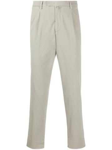 Dell'oglio Slim Fit Chino Trousers - Brown