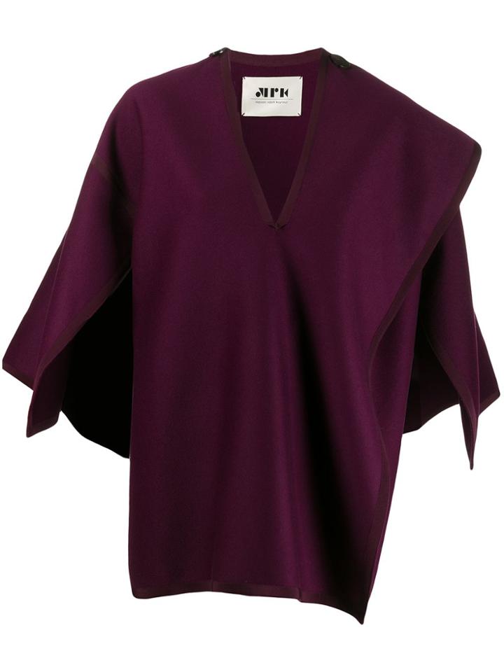Maison Rabih Kayrouz Oversized Deconstructed Cape - Purple