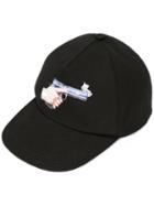 Off-white Hand Gun Printed Cap, Women's, Black, Cotton