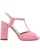 L'autre Chose T-strap Platform Sandals - Pink & Purple