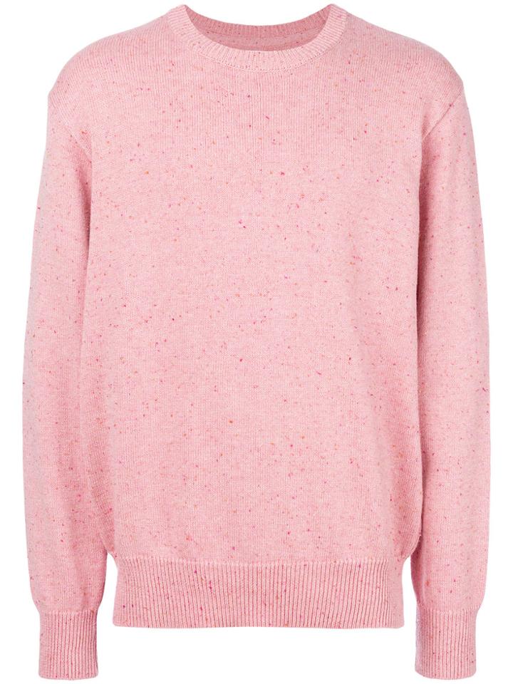 Universal Works Loose Crew Neck Sweater - Pink & Purple