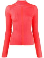 Acne Studios Ribbed Polo Neck Sweater - Red