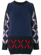 Versace Open Shoulder Sweater - Blue