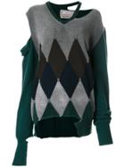 Ballantyne Distressed Diamond Sweater - Multicolour