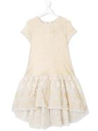 Quis Quis Teen Sea Star Embroidered Dress - Metallic