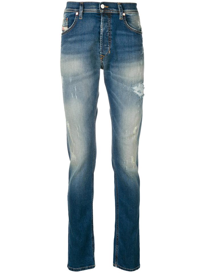 Diesel Faded Bleached Jeans - Blue