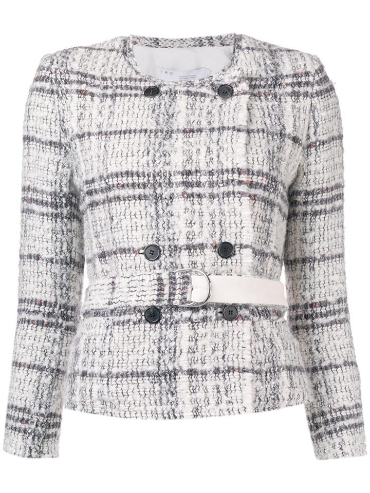 Iro Belted Tweed Jacket - Neutrals