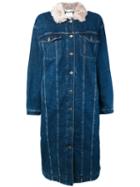 Stella Mccartney - Long Oversized Denim Coat - Women - Cotton/polyester/spandex/elastane - 38, Blue, Cotton/polyester/spandex/elastane