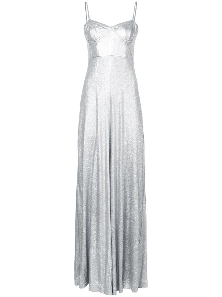 Sally Lapointe Corset Style Jumpsuit - Metallic