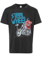 Fake Alpha Vintage Rolling Stones Steel Wheels Print T-shirt - Black