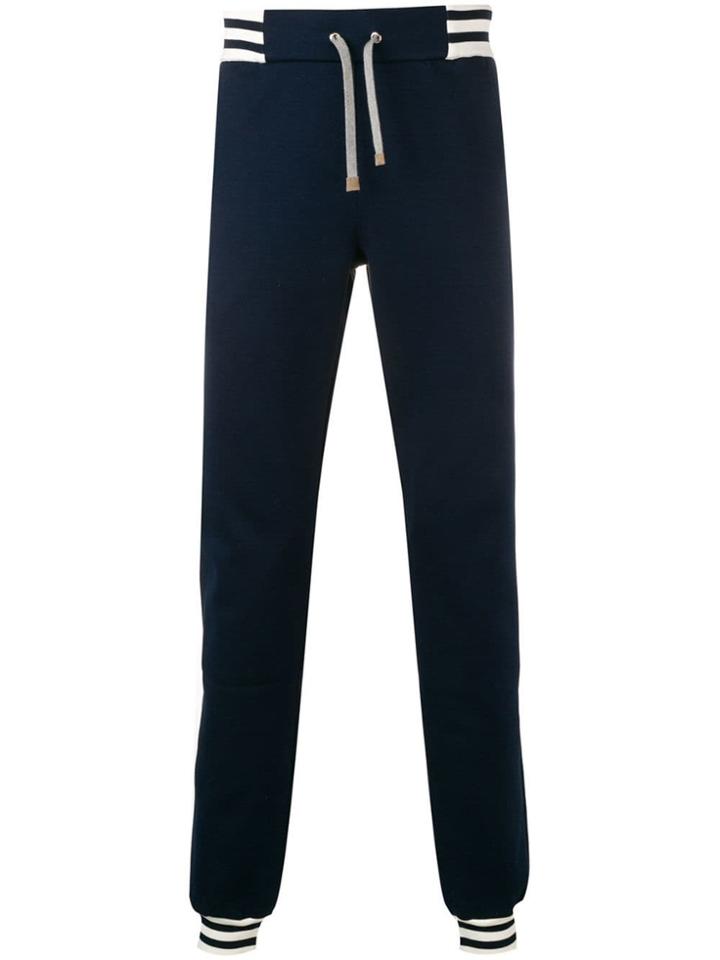 Eleventy Striped Waistband Track Trousers - Blue