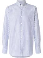 Bagutta Striped Button Down Shirts - Blue