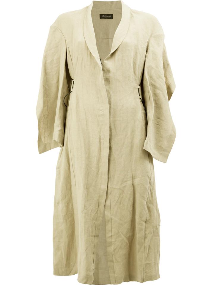 Litkovskaya Oversized Single Breasted Coat - Nude & Neutrals