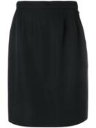 Yves Saint Laurent Vintage 1980's Straight Skirt - Black