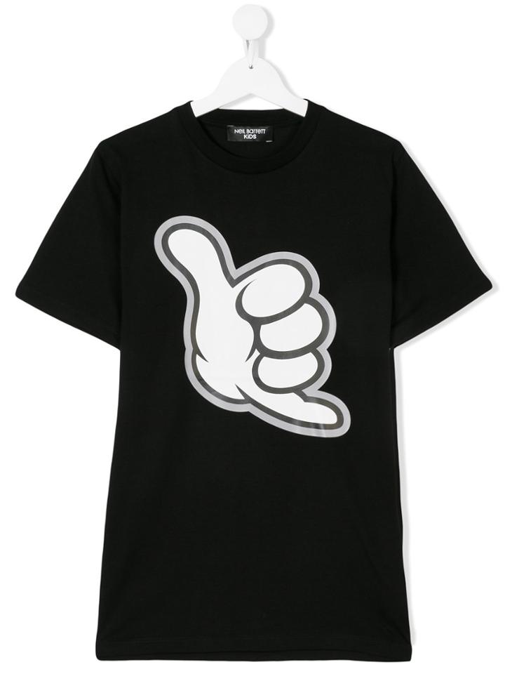 Neil Barrett Kids Teen Graphic Print T-shirt - Black