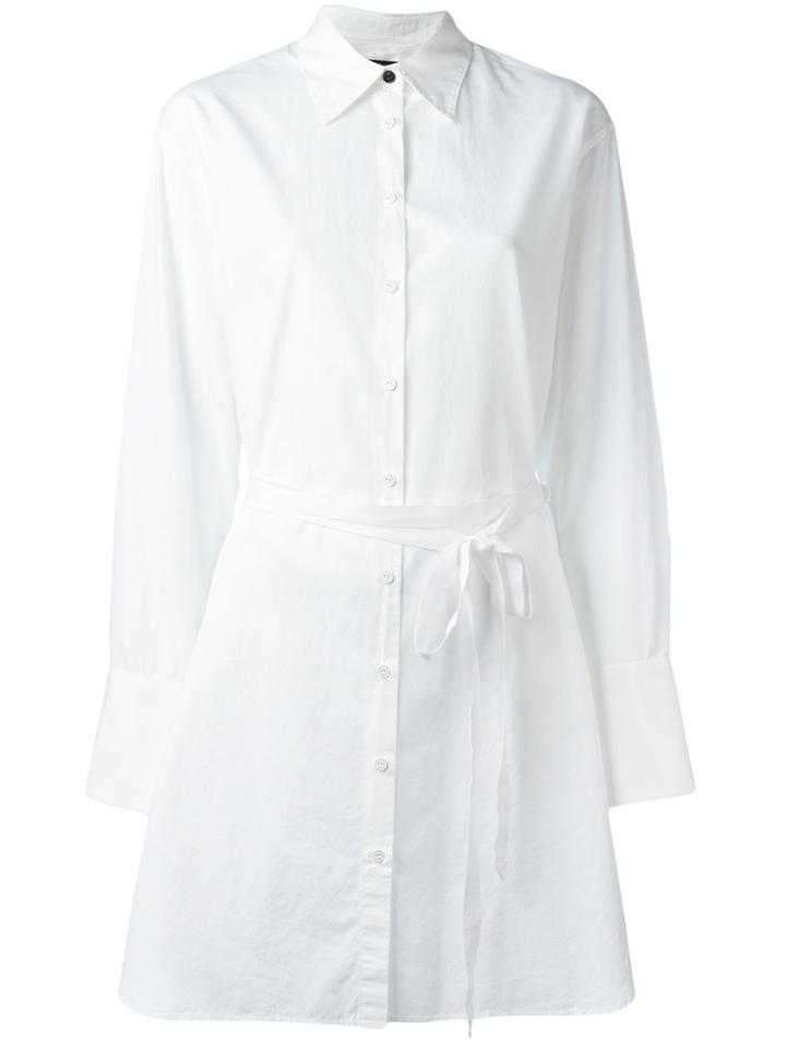 Rag & Bone Elongated Belted Shirt - White